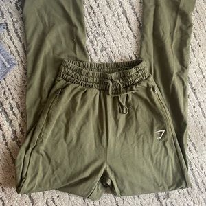 Olive green gum shark sweats